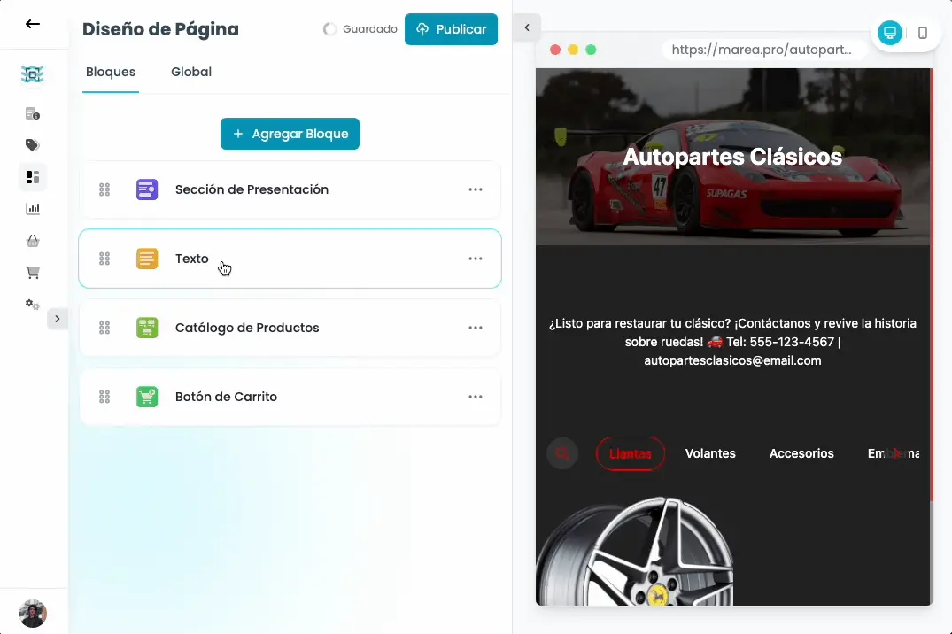 Editor Visual de Bloques