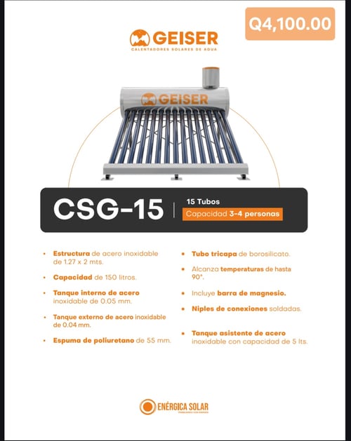 Calentador Solar 150 Litros 