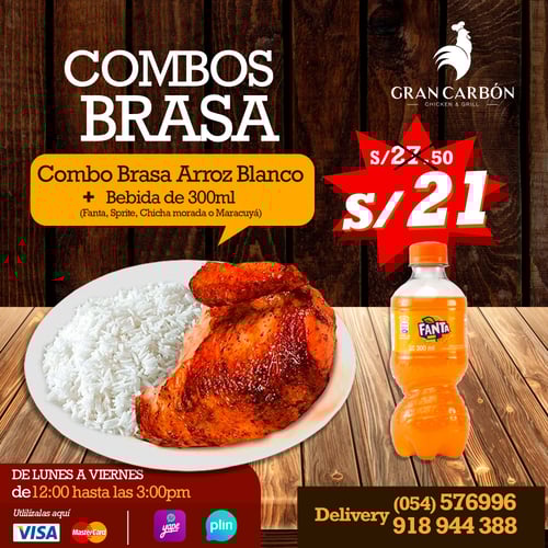 Brasa c/Arroz Blanco