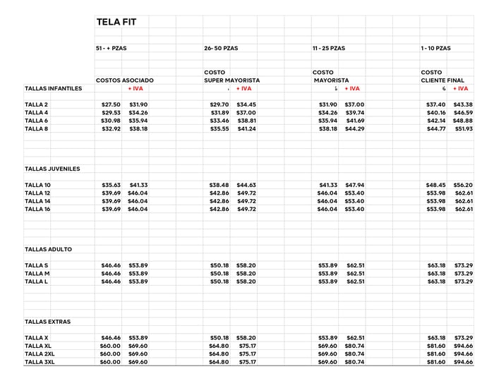 TELA FIT