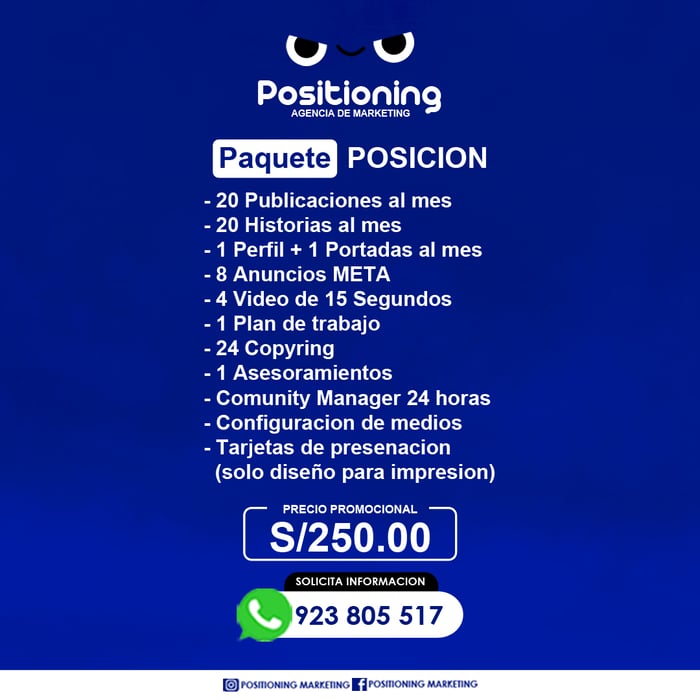 Paquete Promocional 3 Meses de trabajo