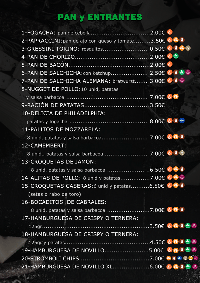 PAN Y ENTRANTES