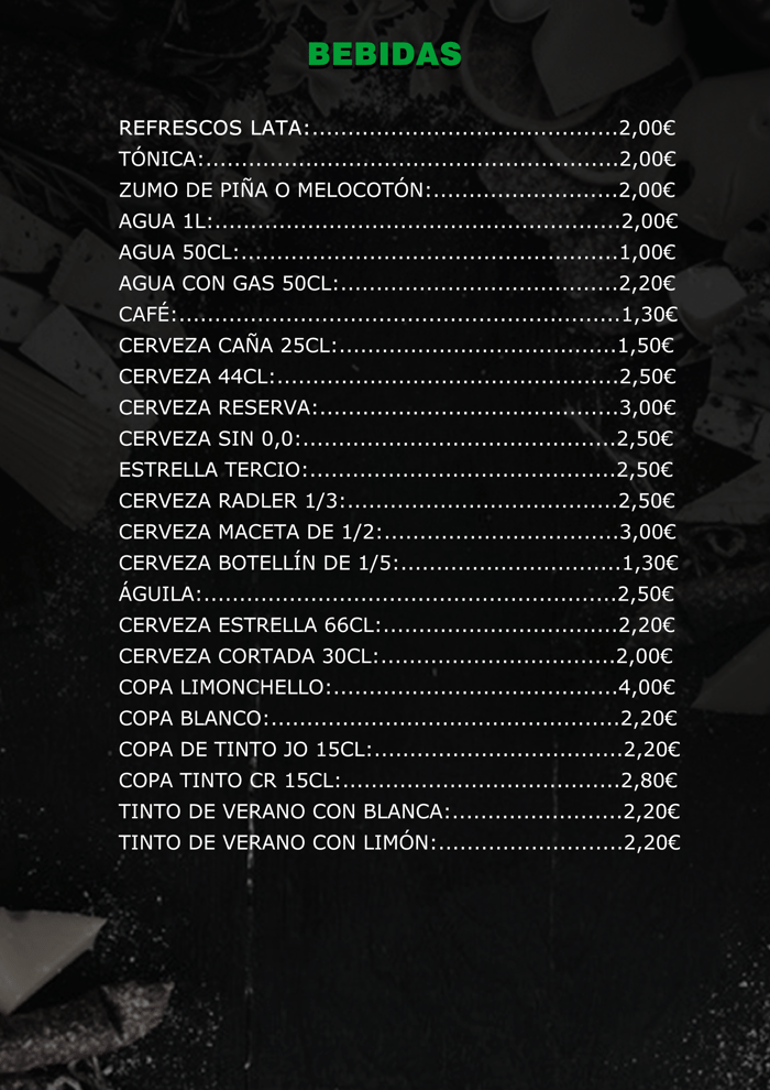 BEBIDAS