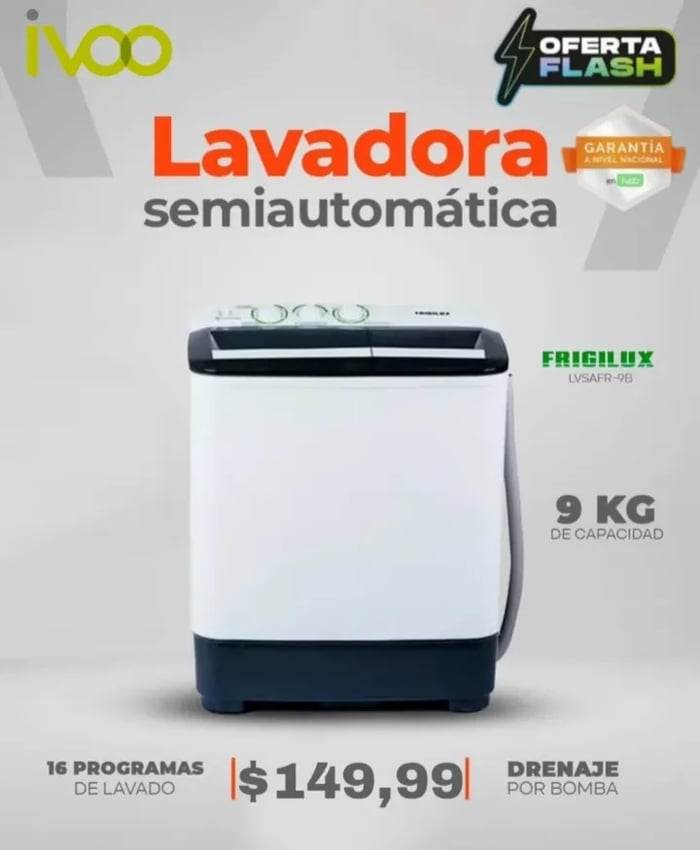 Lavadora Semiautomática 