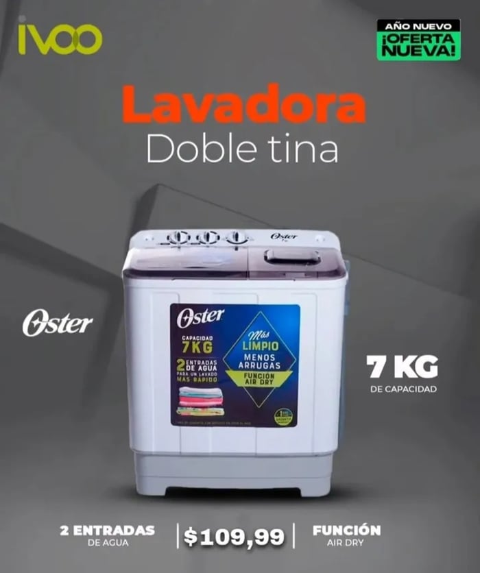 Lavadora Semiautomática 