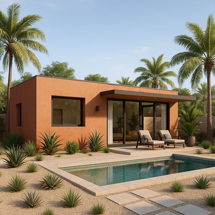 Casa Prefabricada Modelo Meridian con Alberca