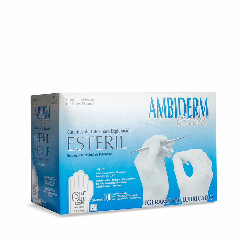 GUANTE AMBIDERM CLASICO ESTERIL 